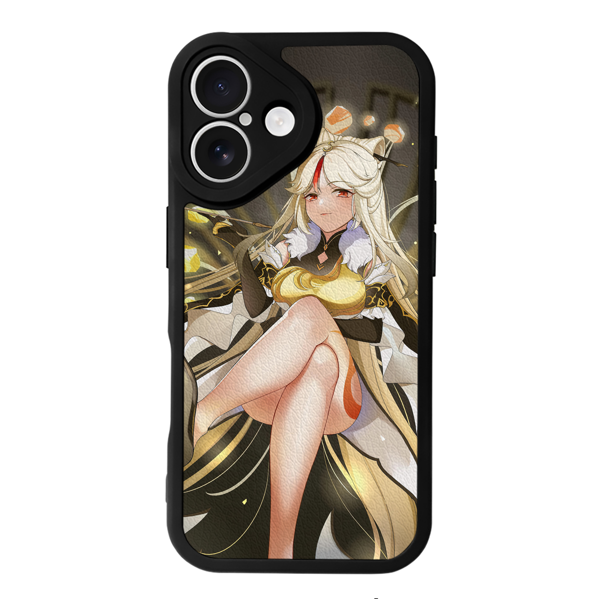 げんし神 genshin 【iPhone 16シリーズ対応】シリコンスマホケース（レザー調） 材質：シリコン